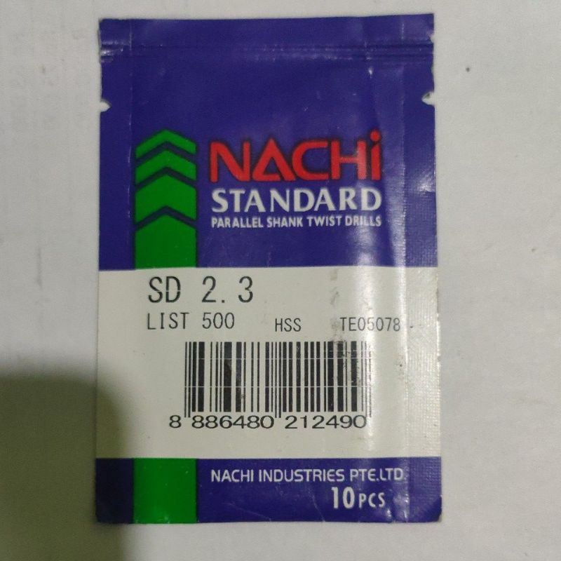 mata bor nachi 2.3mm mata bor besi nachi