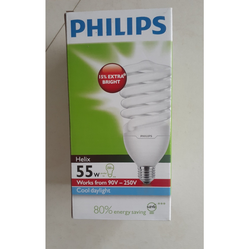Lampu Philips Helix Jumbo 45 Watt / 55 Watt Putih Grosir