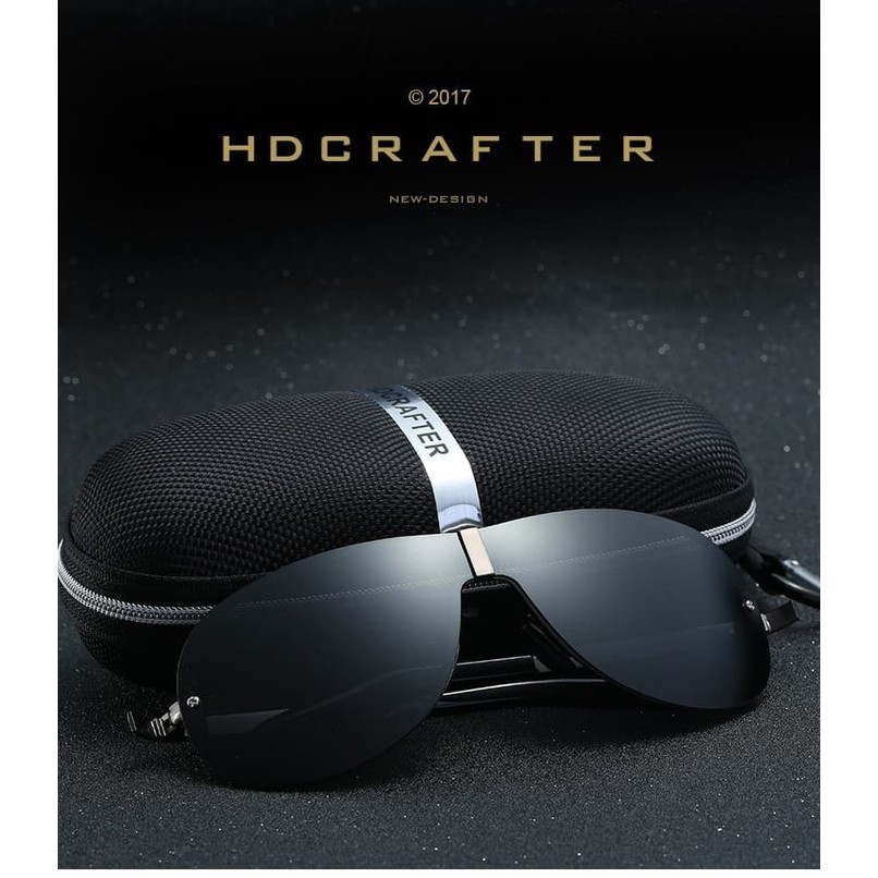 HDCRAFTER Sunglasses Kacamata Hitam Pria HD Polarized Pantai Mobil