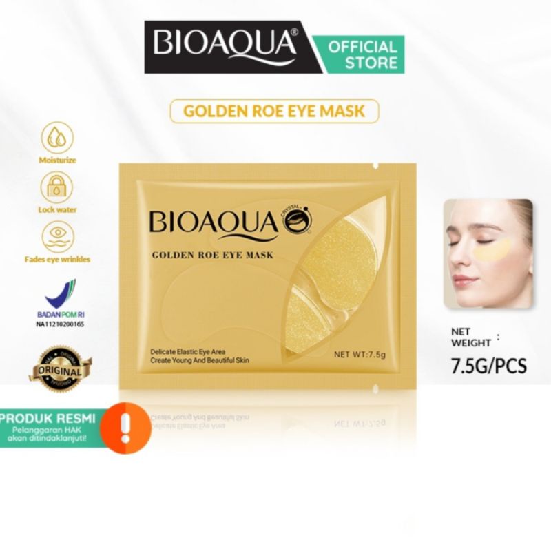 BIOAQUA EYE MASK BIRU/ HIJAU / PINK/ GOLD [  MASKER MATA 𝐁𝐏𝐎𝐌 ]