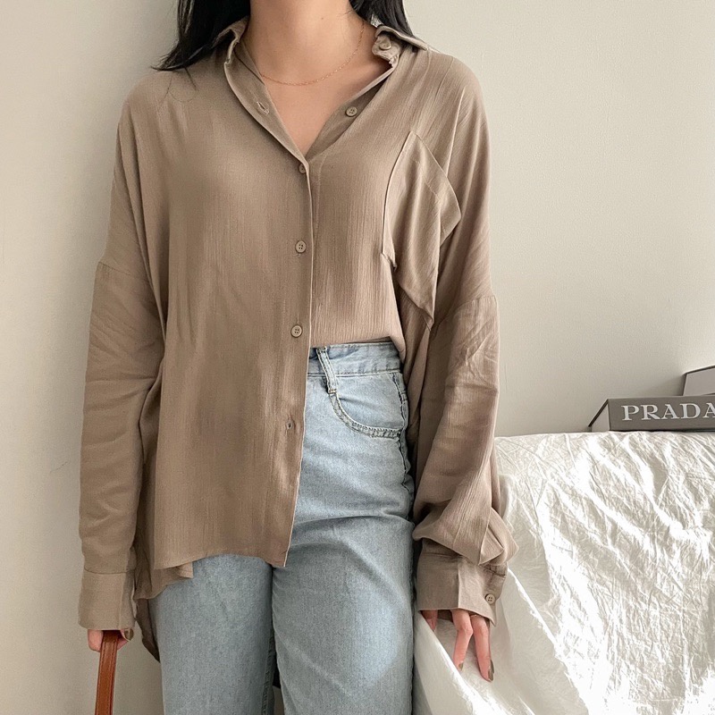 GFS JOLENE XXL OVERSIZE POCKET RAYON DIAMOND SHIRT