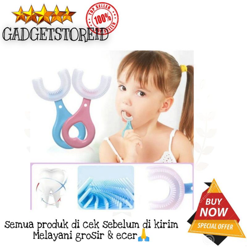 GG - Sikat gigi bentuk U / sikat gigi anak sikat gigi bayi model U / sikat gigi baby sikat gigi bent