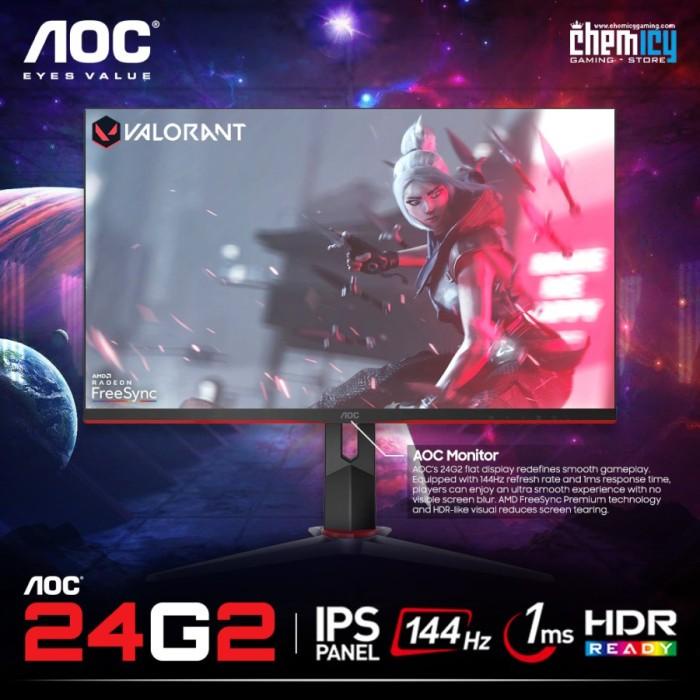 AOC 24" 24G2 144HZ HDMI DP VGA IPS MONITOR