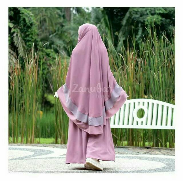 Gamis Set Kombinasi Gsk Vol 16 Warna Dusty Purple By Zanuba Hijab Shopee Indonesia