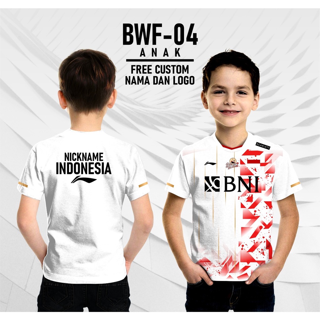 Jersey Anak Badminton BWF Jepang 2022 Baju Bulutangkis Lining 04