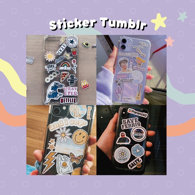 sticker tumblr aesthetic/ stiker hp/laptop / stiker jurnal