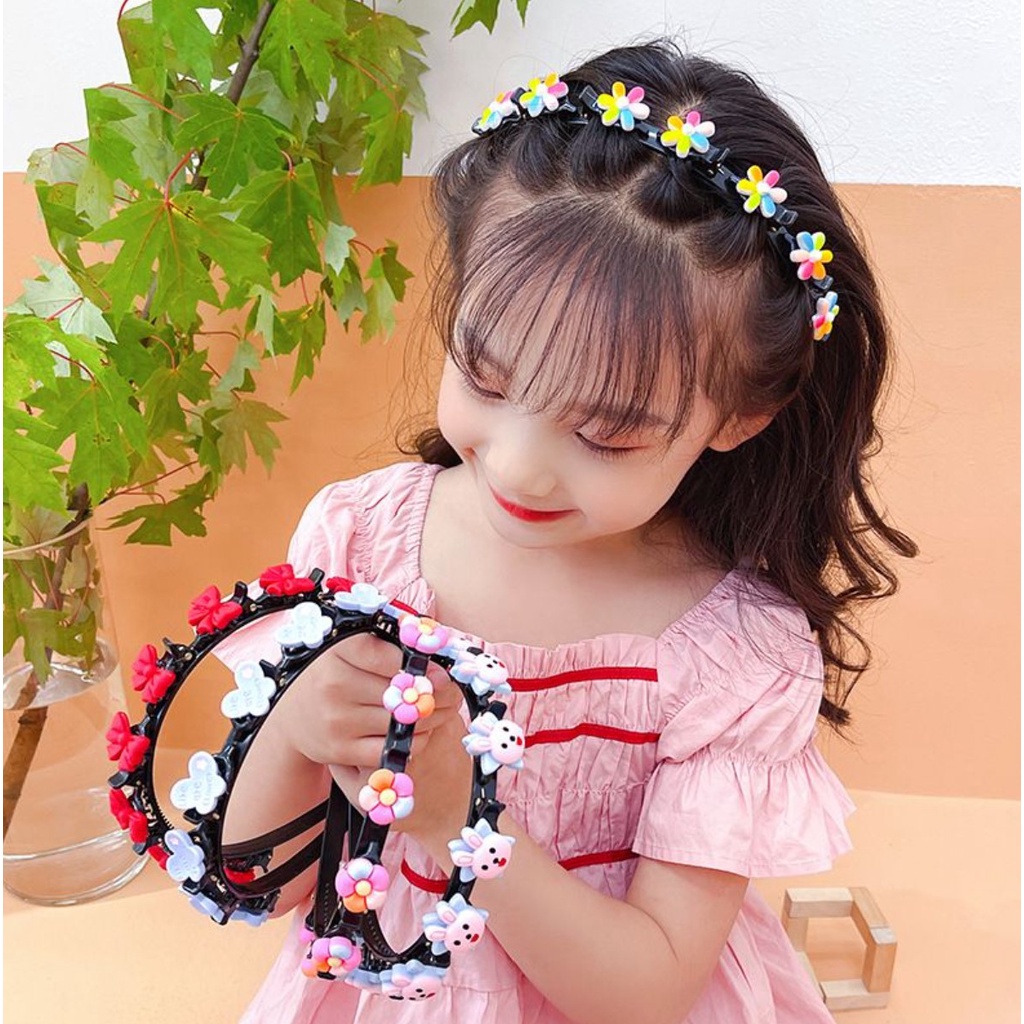 BAJ Bando Fashion Korea Bando Kepang Rambut Jepit Rambut 2in1 Aksesoris Wanita Anak Dewasa Karakter Cantik IR071