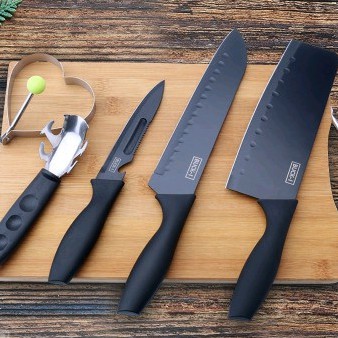 Knife set isi 5 kitchenware Buck -I BLACK PISAU SET KERAMIK