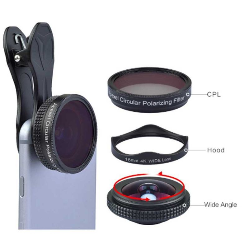 APEXEL APL-16MMH Original lensa super wide angle 16mm with CPL Lens