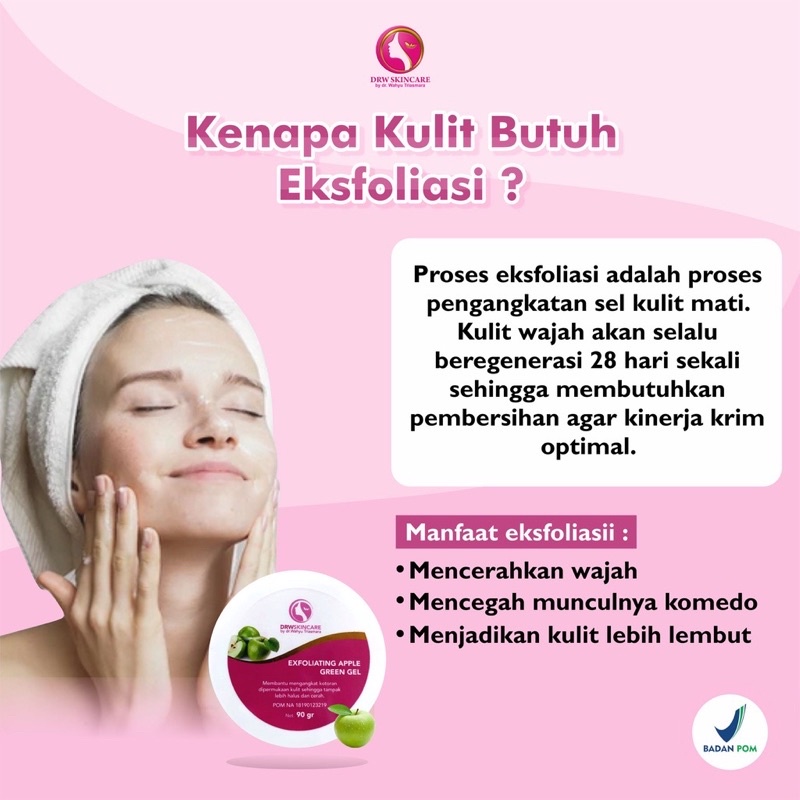 Exfoliating Strawberry / Lime / Apple by Drw skincare scrub wajah