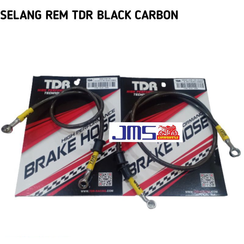 selang rem kabel rem tdr racing black hitam carbon depan/belakang 24/35/37/130 cm universal mio beat vario lexi rxk vixion mx fu byson r15 ninja r