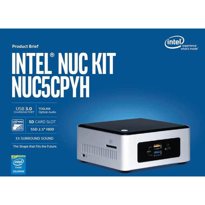 INTEL NUC5CPYH-4S120 MINIPC DUALCORE