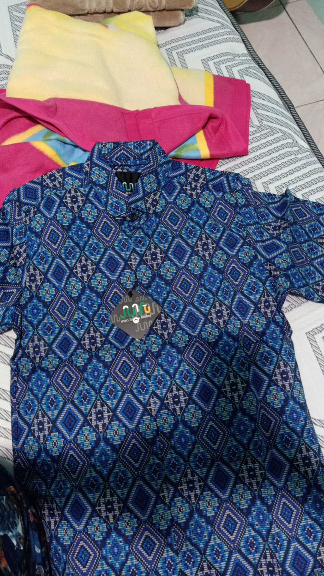 Dgm Fashion  Kemeja Batik Pria Lengan Pendek Songket Kemeja Tribal 6126