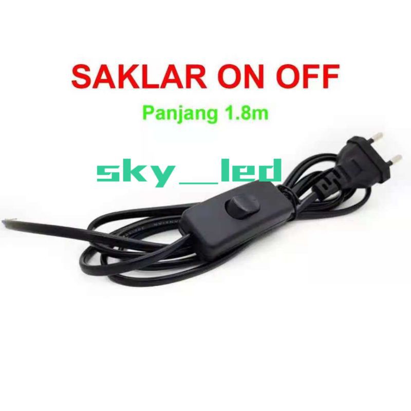 saklar ON  OFF  180CM  untuk Lampu TL Neon T5 /kabel on off