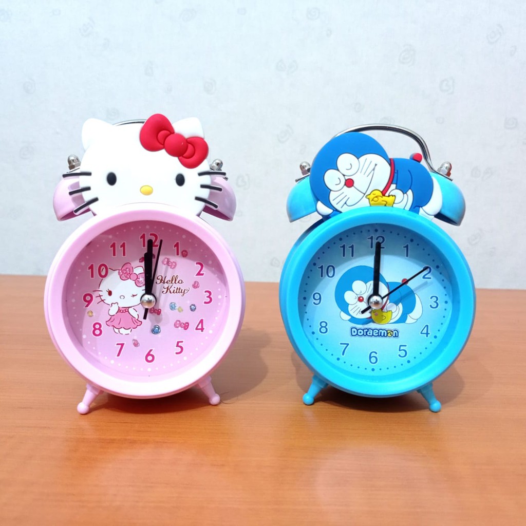 Jam Beker Kring Motif Lucu / Jam Meja Cute / Jam Beker Dekorasi Karakter Kartun Anak