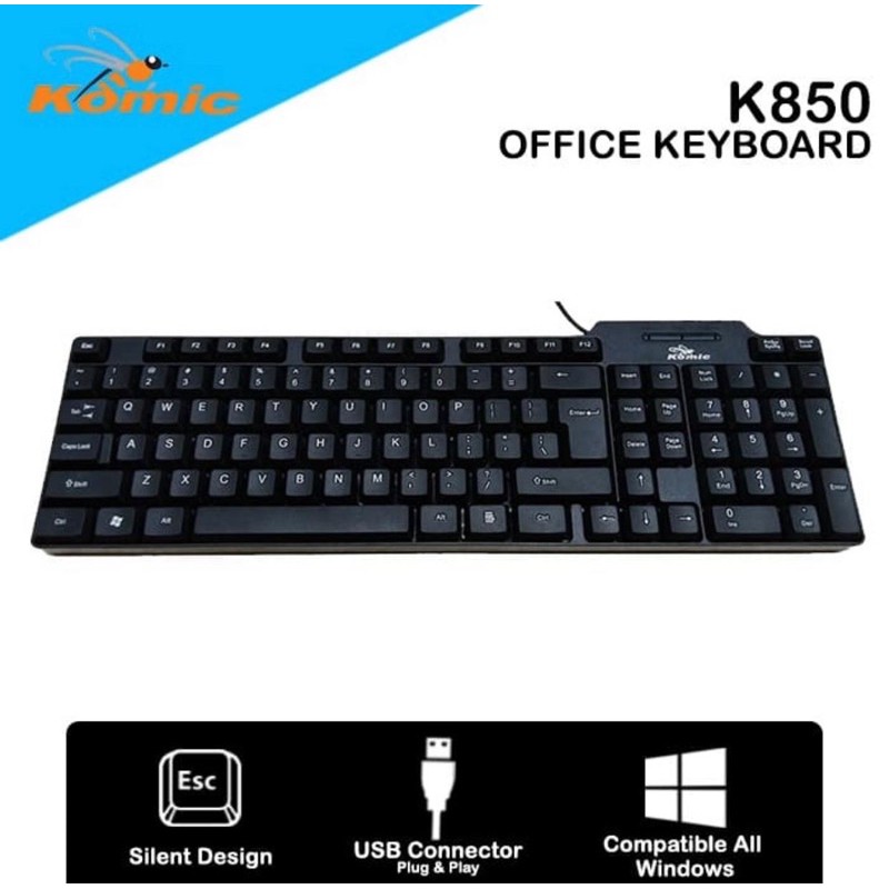 Keyboard Mouse Wired Komic Bundling Murah