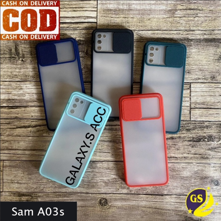 Samsung A04S 2022 A03S A03 S A22 5G A32 5G 2021 Slide Case Protection Camera Matte Candy Sliding Push Pull Pelindung Kamera