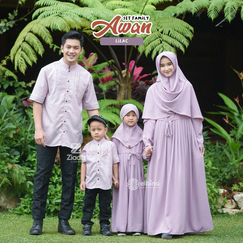 SET & DRESS FAMILY AWAN ELBINA HIJAB GAMIS MURAH & SYAR'I DRESS CASUAL, SYAR'I ELBINA HIJAB OFFICIAL