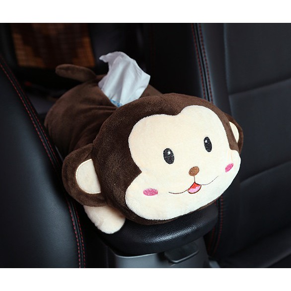 LITTLE MONKEY Monyet Kotak Tempat Sarung Tisu Gantung Belakang Jok Mobil Arm Rest Tissue Holder