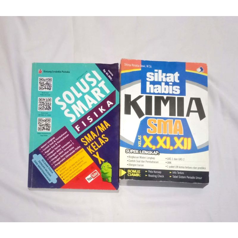 

[BISA DINEGO] preloved buku materi dan latihan soal fisika dan kimia SMA