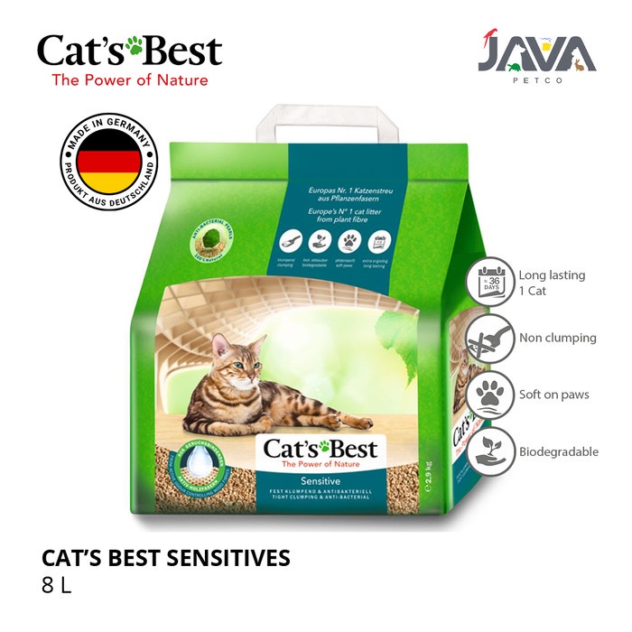 Jual Cats Best Sensitive Clump Cat Litter 8L Pasir Kucing Gumpal
