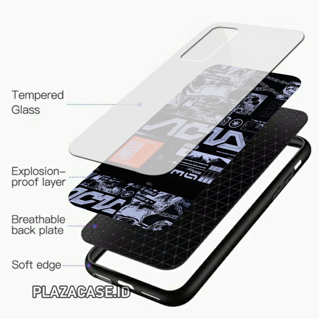 Softcase Glass Kaca AESTHETIC [K118] Vivo Y20-Y12S-Y20S-Y20SG Terbaru Case Hp Pelindung Handphone