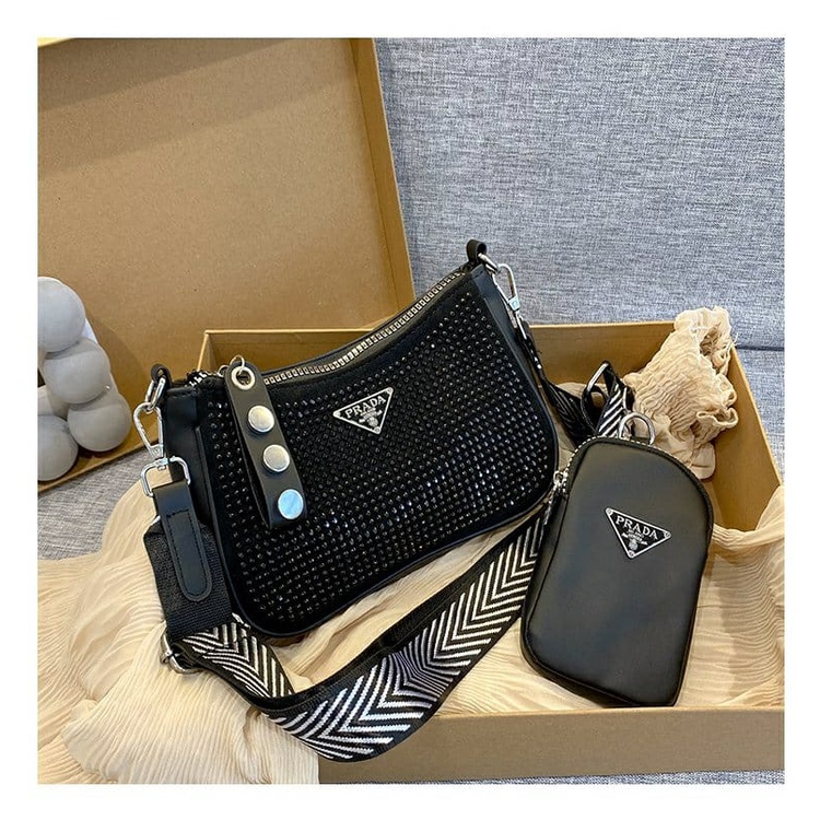 170928 Tas Selempang Wanita Import 2 in 1 Slingbag Cewek Impor (1 KG MUAT 3)