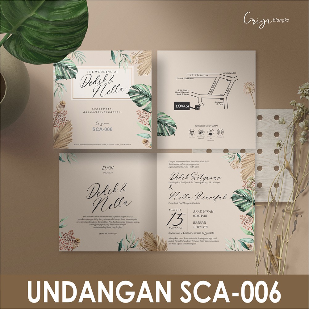 SCA-006 GRIYA CARD | UNDANGAN BLANKO MURAH | Blangko Undangan | Griya Blangko | Undangan Blangko Pre