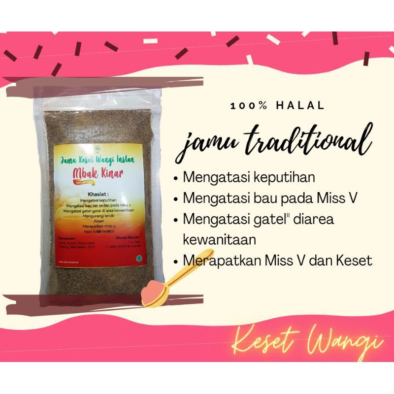 

Jamu Keset Wangi Instan Mbak Kinar Bubuk Minuman Jamu Traditional 100gram