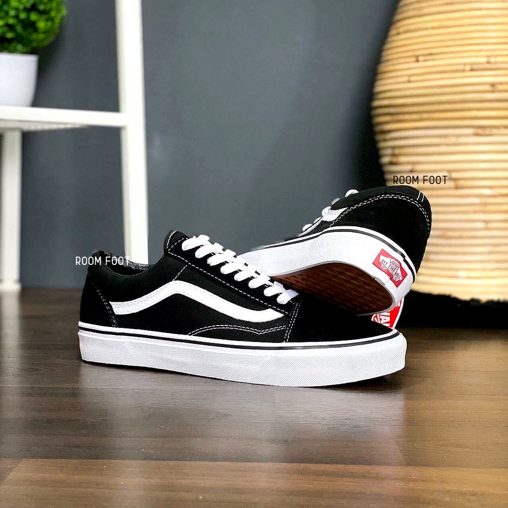 Sepatu Old skool OG Black White / Sepatu Oldskool OG Hitam Putih