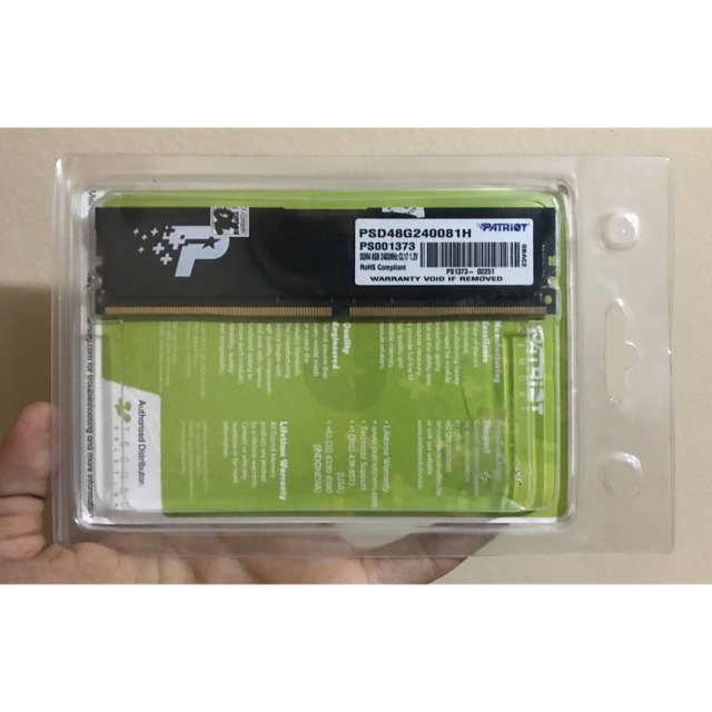 RAM 8GB DDR4 2400MHz PATRIOT