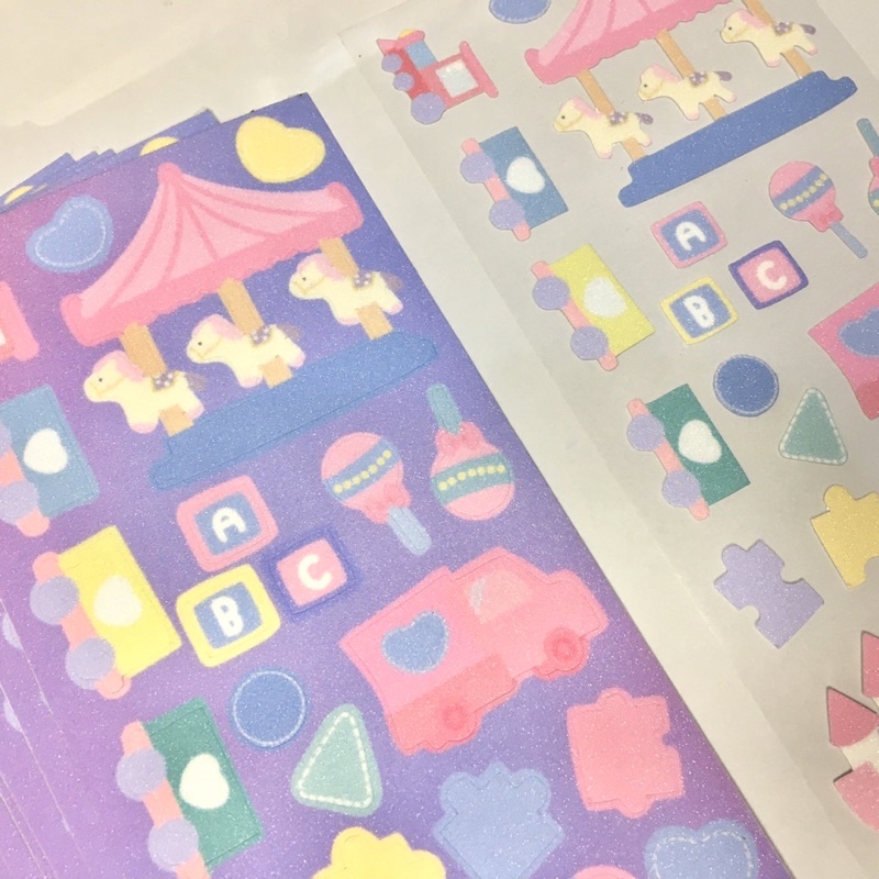 

[pearlyblossom] let’s play a toy sticker for kpop deco, journaling, polcos, etc