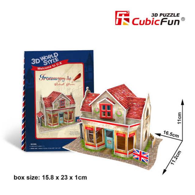 CUBIC FUN 3D WORLD STYLE PUZZLE UK IRONMONGERY SHOP