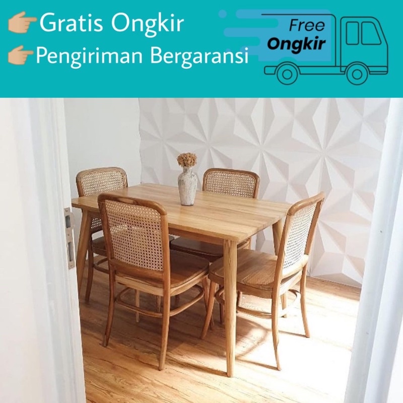 Meja Makan Minimalis Modern Terbaru / Meja Makan Kayu Jati Modern