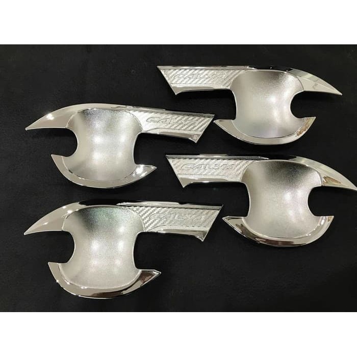 OUTER CALYA SIGRA TULISAN EMBOSS CHROME | MANGKOK- AKSESORIS EKSTERIOR MOBIL -