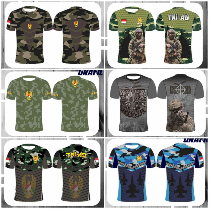 JERSEY KIDS TNI KAOS ANAK LORENG TNI AD TNI AU TNI AL POLISI MILITER (JUNIOR)