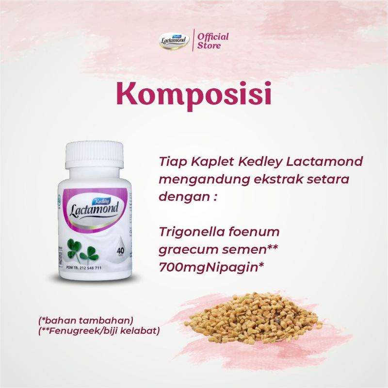 KEDLEY LACTAMOND  Kaplet Booster ASI | Herbal alami | 40 Kaplet