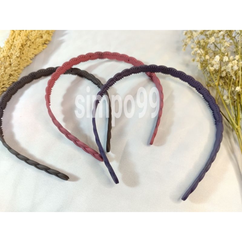SIMPO99 - Bando Kepang / Bando Motif Kepang / Bando Kekinian / Bando Motif Kepang Korea / Bando Warna Doft / Bando Wanita / Bando Kepang Korea / Bando Murah / Bando Terlaris / Bando doff