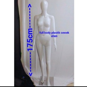 Full body plastik cewe elien putih display pakaian