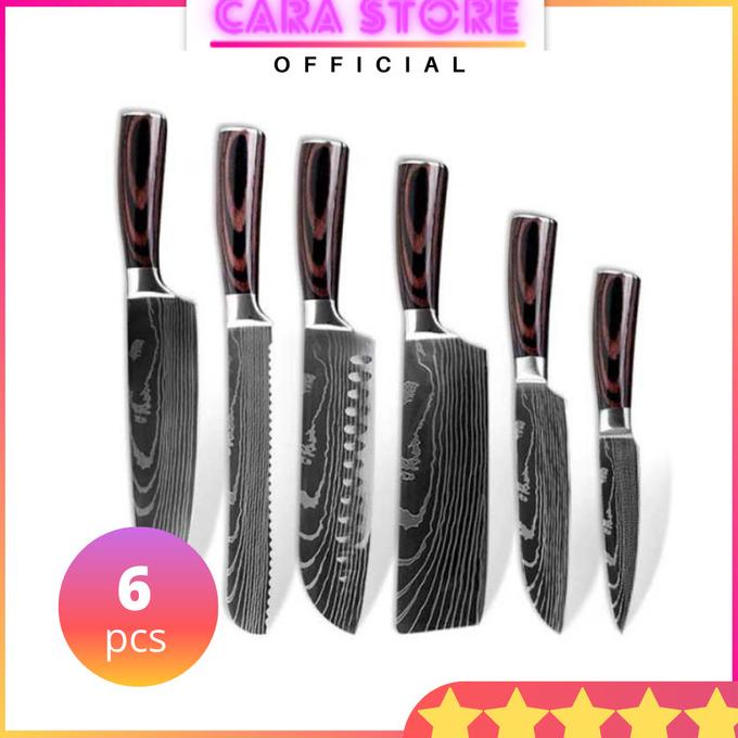 

Pisau Dapur Set Stainless Steel Premium Lengkap Isi 6Pcs Deme84Tocv