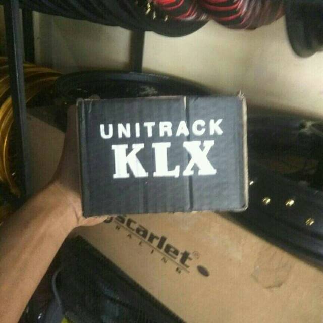 Unitrack klx  full besi.  Sudah sama klahar tinggal pasang.   Kondisi baru