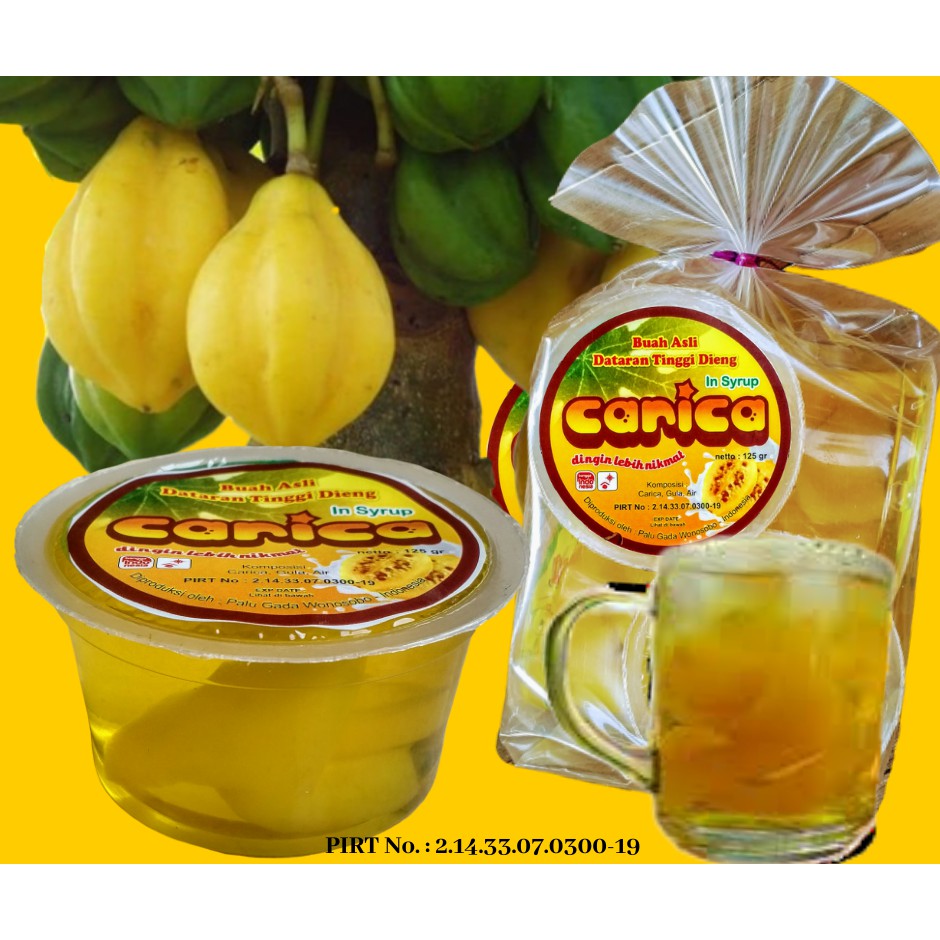 

Manisan Buah Carica SUPER 1 Dus Isi 6 Cup (115 Gr) Sirup Asli Tanpa Pengawet Khas Dieng WONOSOBO