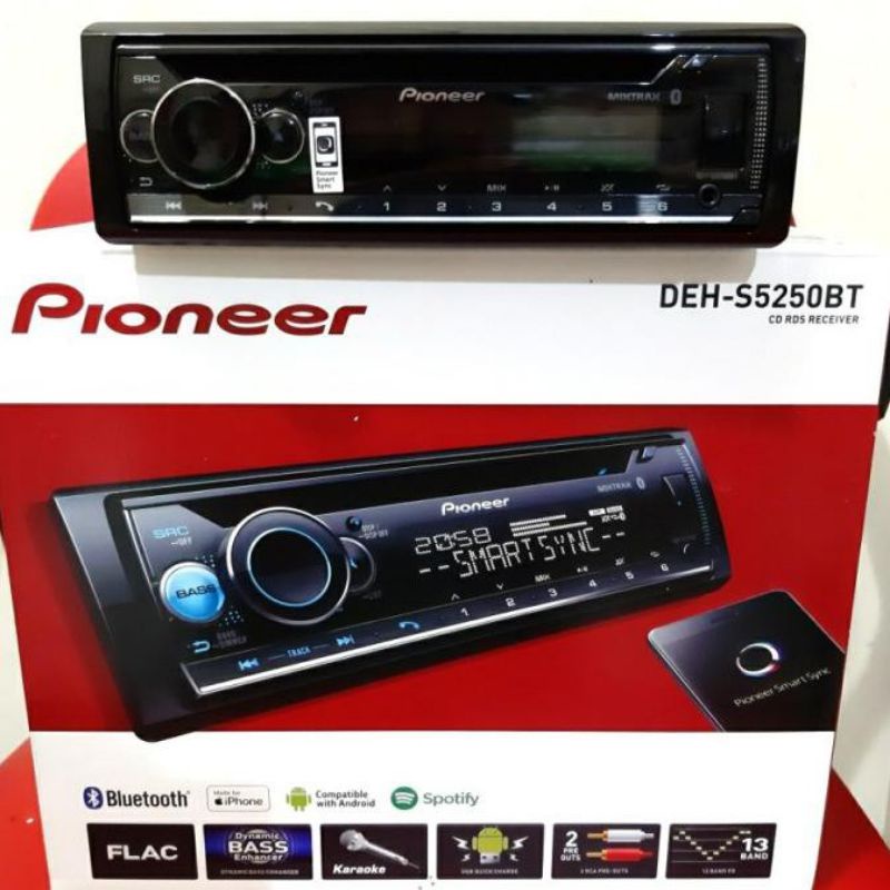 Single Din Pioneer DEH-S5250BT