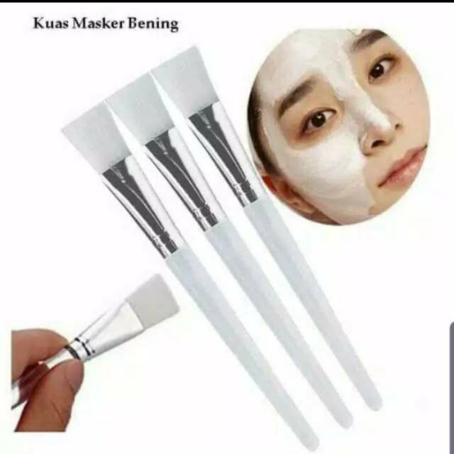 Kuas masker bening, pink, 2in1