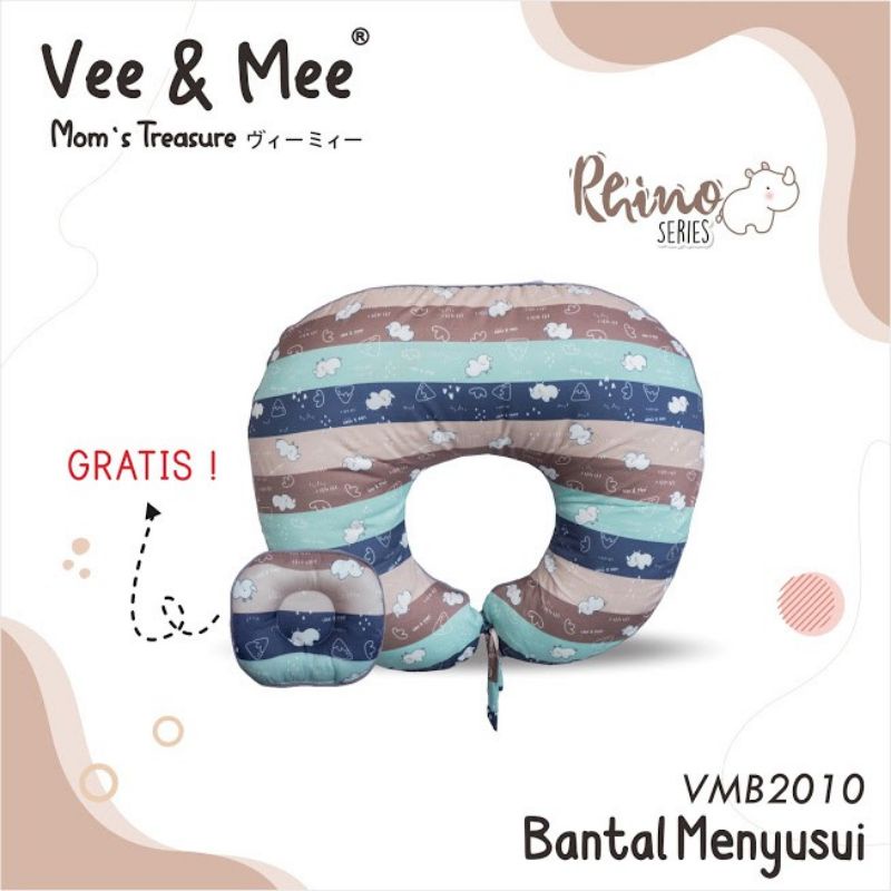 Vee and mee bantal menyusui rhino/squarell/racoon/astronout series