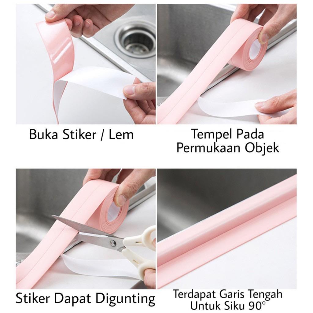 [UNIK88] Stiker Dekorasi Sink Stiker Keramik Dapur Kamar Mandi Anti Air &amp; Jamur DIY