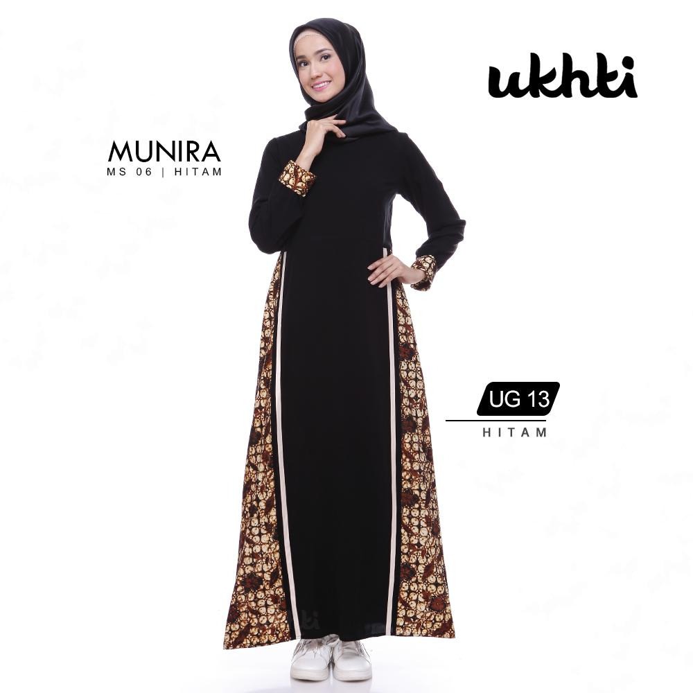 Gamis Lebaran Busui Kombinasi Batik Sogan by Ukhti