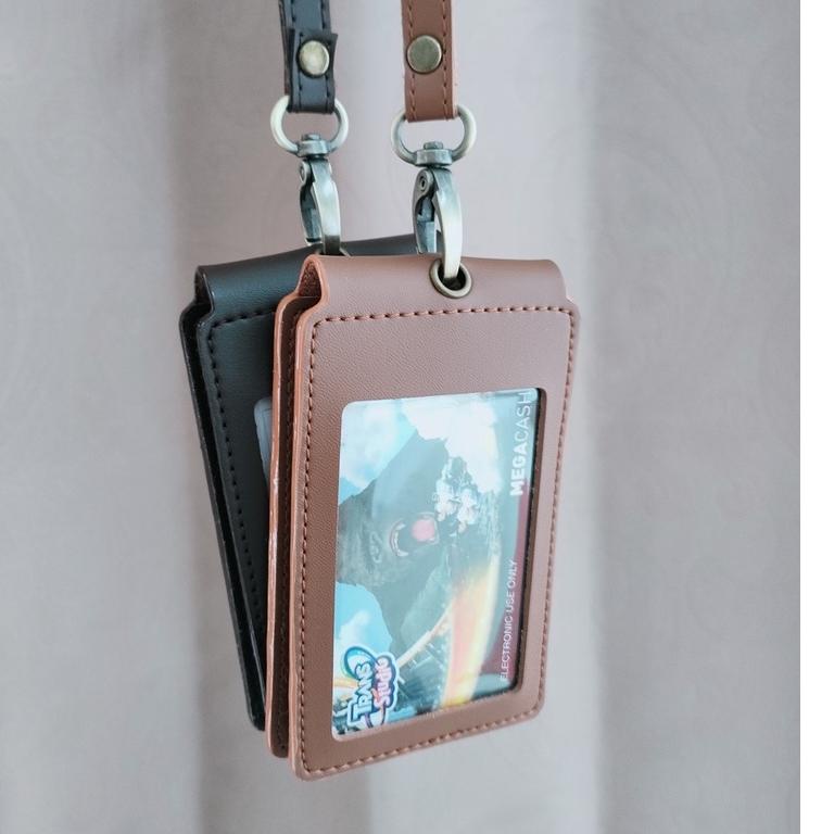 

Harga Murah.. Id Card name tag kulit Holder Double Flip Magnet Terbaru kekinian