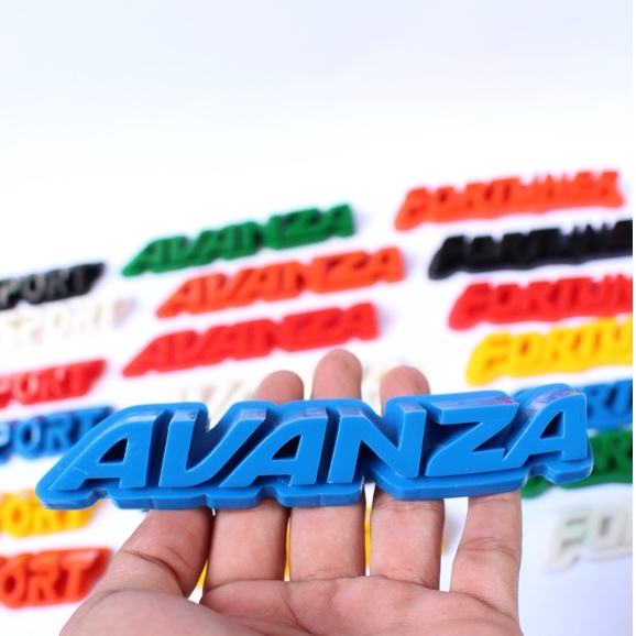 PAJANGAN DASHBOARD MOBIL TULISAN AVANZA / PAJANGAN DASHBOARD 3D AVANZA