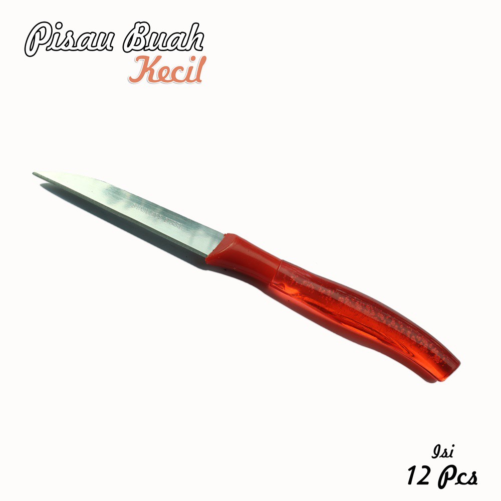 Pisau Ukir Buah Hias Stainless Steel isi 12 pcs - Random Color